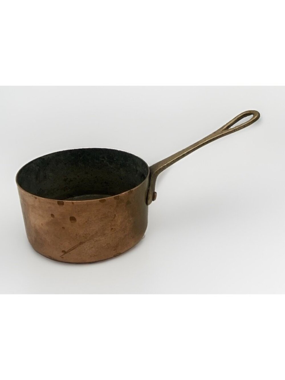 Small Vintage French Copper Pot Les Metaux Ouvres Saucepan Made In France